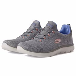 Skechers Women's Summits-quick Getaway Sneaker  Grey/Blue GYBL  8