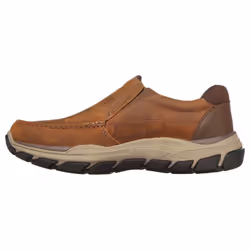 Skechers Men's Respected-Catel Moc Toe Slip On Dark Brown 10