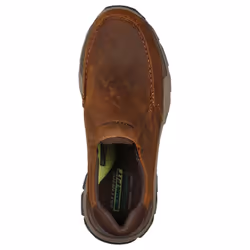 Skechers Men's Respected-Catel Moc Toe Slip On  Dark Brown  10