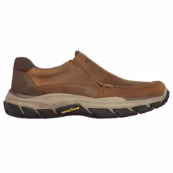 Skechers Men's Respected-Catel Moc Toe Slip On  Dark Brown  10