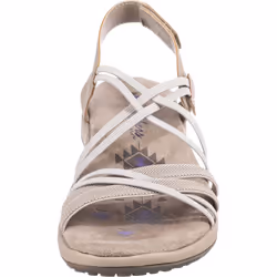 Skechers Women's Reggae Slim-Takes Two Flat Sandal  Taupe  8