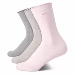 Calvin Klein Women's Socks - Roll Cuff Crew Socks (3 Pack) Size 4-10