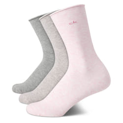 Calvin Klein Women's Socks - Roll Cuff Crew Socks (3 Pack)  Size 4-10