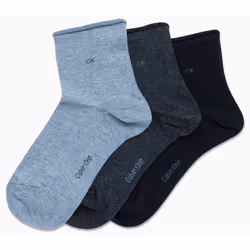 Calvin Klein Women's Socks - Roll Cuff Crew Socks (3 Pack)  Size 4-10