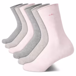 Calvin Klein Women's Socks - Roll Cuff Crew Socks (6 Pack)  Size 4-10