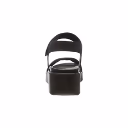 ECCO Women's FLowt Luxery Wedge Ankle Strap Sandal  Black Nubuck  7-7.