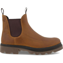 Ecco Grainer Mens Water Repellent Pull On Chelsea Ankle Boots - Amber, UK 8-8.5 / EU 42