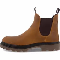 Ecco Grainer Mens Water Repellent Pull On Chelsea Ankle Boots - Amber, UK 8-8.5 / EU 42