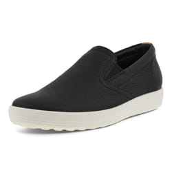 ECCO Women's Soft 7 Casual Slip On Sneaker  Black/Powder  8-8.5
