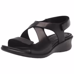ECCO Women's Felicia Cross Wedge Sandal  Black  8-8.5