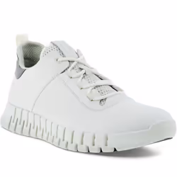 UK, White) ECCO Mens Gruuv Leather Leisure Elastic Laces Trainers Sneakers Shoes - 8-8.5 (42EU