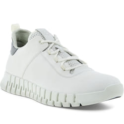 UK, White) ECCO Mens Gruuv Leather Leisure Elastic Laces Trainers Sneakers Shoes - 8-8.5 (42EU