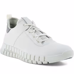 UK, White) ECCO Mens Gruuv Leather Leisure Elastic Laces Trainers Sneakers Shoes - 9-9.5 (43EU