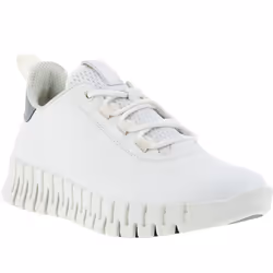 UK, White/Light Grey) ECCO Womens Gruuv Leather Leisure Elastic Laces Trainers Sneakers Shoes - 7.5 (41EU