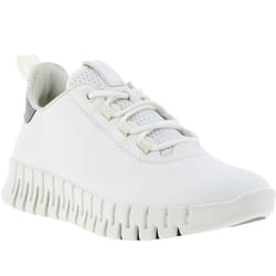 UK, White/Light Grey) ECCO Womens Gruuv Leather Leisure Elastic Laces Trainers Sneakers Shoes - 7.5 (41EU
