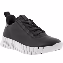 UK, Black/Light Grey) ECCO Womens Gruuv Leather Leisure Elastic Laces Trainers Sneakers Shoes - 6 (39EU