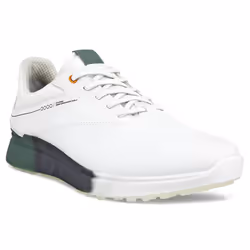 Ecco 2023 M S-Three Leather Waterproof Spikeless Breathable Golf Shoes - UK 7.5, White