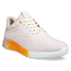Ecco 2023 W S-Three Leather Waterproof Breathable Spikeless Golf Shoes - UK 6.5-7, Limestone