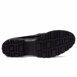 ECCO Women's MODTRAY Penny Loafer  Black Patent  6-6.5