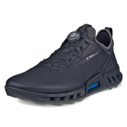 Ecco Mens 2024 M Biom C4 Boa Fastening Waterproof Leather Spikeless Golf Shoes - UK 7.5, Black