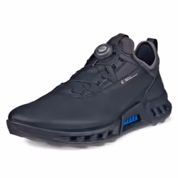 Ecco Mens 2024 M Biom C4 Boa Fastening Waterproof Leather Spikeless Golf Shoes - UK 11.5, Black