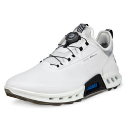 Ecco Mens 2024 M Biom C4 Boa Fastening Waterproof Leather Spikeless Golf Shoes - UK 7.5, White/Black