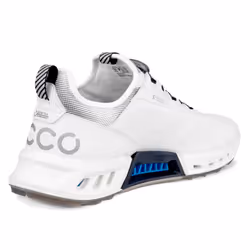 Ecco Mens 2024 M Biom C4 Boa Fastening Waterproof Leather Spikeless Golf Shoes - UK 7.5, White/Black