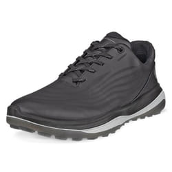 Ecco Mens 2024 LT1 M Lace Up Waterproof Spikeless Full Grain Leather Golf Shoes - UK 7.5, Black