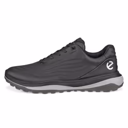 Ecco Mens 2025 LT1 M Lace Up Waterproof Spikeless Full Grain Leather Golf Shoes - UK 11.5, Black