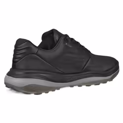 Ecco Mens 2025 LT1 M Lace Up Waterproof Spikeless Full Grain Leather Golf Shoes - UK 11.5, Black