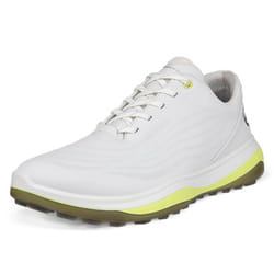 ECCO Men's LT1 Hybrid Waterproof Golf Shoe  White/Yellow  13-13.5