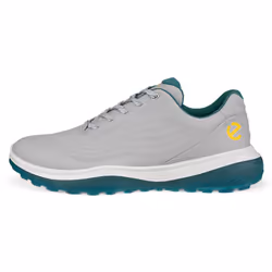 Ecco Mens 2024 LT1 M Lace Up Waterproof Spikeless Full Grain Leather Golf Shoes - UK 7.5, Concrete