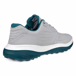 Ecco Mens 2024 LT1 M Lace Up Waterproof Spikeless Full Grain Leather Golf Shoes - UK 7.5, Concrete