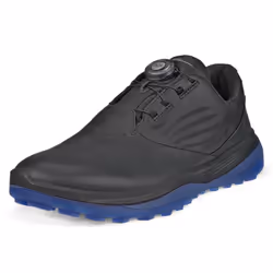 Ecco Mens 2024 LT1 M Boa Waterproof Leather Cushioned Spikeless Golf Shoes - UK 8-8.5, Black
