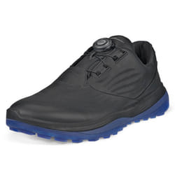 Ecco Mens 2024 LT1 M Boa Waterproof Leather Cushioned Spikeless Golf Shoes - UK 8-8.5, Black