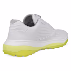 Ecco Mens 2024 LT1 M Boa Waterproof Leather Cushioned Spikeless Golf Shoes - UK 7.5, White