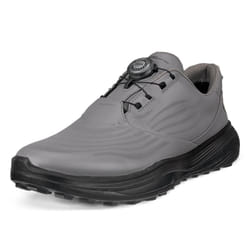 Ecco Mens LT1 M Boa Waterproof Leather Cushioned Spikeless Golf Shoes - UK 10, Steel