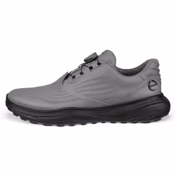 Ecco Mens LT1 M Boa Waterproof Leather Cushioned Spikeless Golf Shoes - UK 10, Steel