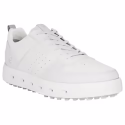 Ecco Mens 2025 Street 720 Leather Waterproof Hybrid Spikeless Golf Shoes - UK 8-8.5, White