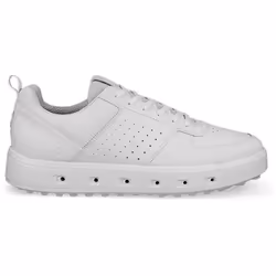 Ecco Mens 2025 Street 720 Leather Waterproof Hybrid Spikeless Golf Shoes - UK 8-8.5, White