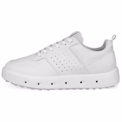 Ecco Womens 2025 Street 720 Leather Waterproof Hybrid Spikeless Golf Shoes - UK 5-5.5, White