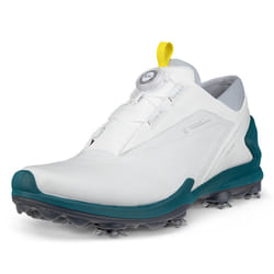 Ecco Mens BIOM Tour Boa Phorene Waterproof Leather Spiked Golf Shoes - UK 8-8.5, White