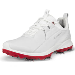 Ecco Womens 2025 BIOM Tour Lace Leather Waterproof Fluidform Spiked Golf Shoes - UK 5-5.5, White