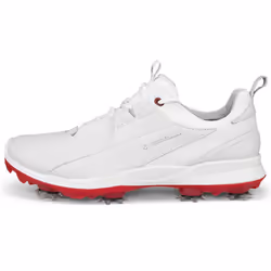 Ecco Womens 2025 BIOM Tour Lace Leather Waterproof Fluidform Spiked Golf Shoes - UK 5-5.5, White
