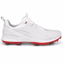 Ecco Womens 2025 BIOM Tour Lace Leather Waterproof Fluidform Spiked Golf Shoes - UK 5-5.5, White