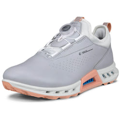 Ecco Womens 2025 BIOM C4 Full Grain Leather Waterproof Boa Spikeless Golf Shoes - UK 6, Concrete