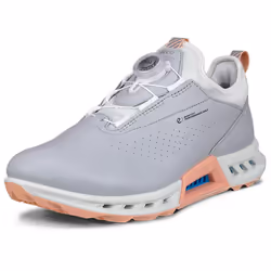 Ecco Womens 2025 BIOM C4 Full Grain Leather Waterproof Boa Spikeless Golf Shoes - UK 6.5-7, Concrete