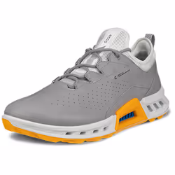Ecco Mens 2025 Biom C4 Waterproof Breathable Leather Spikeless Golf Shoes - UK 10.5-11, Wild Dove/Sunrise