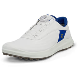Ecco Mens 2025 Core Low-Cut BOA Waterproof Leather Spikeless Golf Shoes - UK 8-8.5, White/Virtual