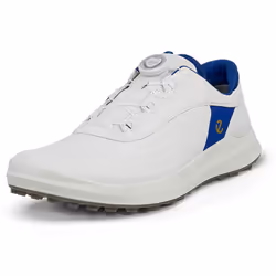 Ecco Mens 2025 Core Low-Cut BOA Waterproof Leather Spikeless Golf Shoes - UK 9-9.5, White/Virtual